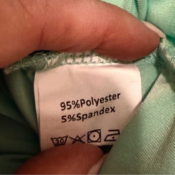 Elegant Mint Lace Sleeveless Blouse Size XL - Picture 7 of 8